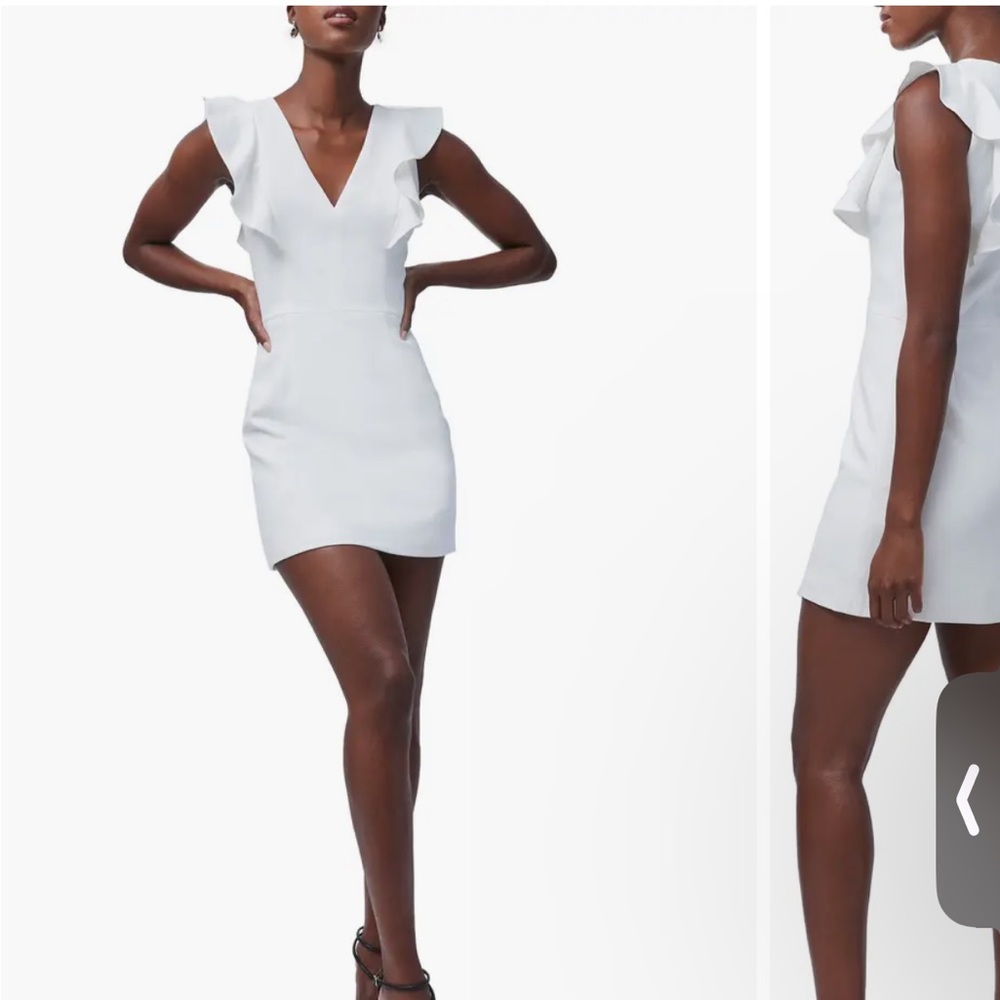 Whisper ruffle mini dress